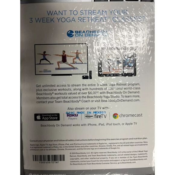 Beachbody 3 Week Yoga Retreat 4 Discs + Recipes Tracker/quik Start/calendar New - Picture 2 of 2